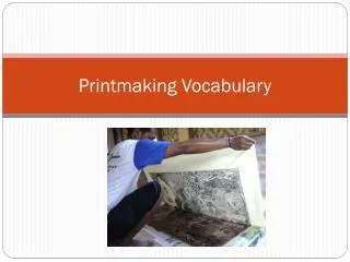 printmaking vocabulary