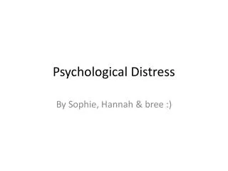 Psychological Distress