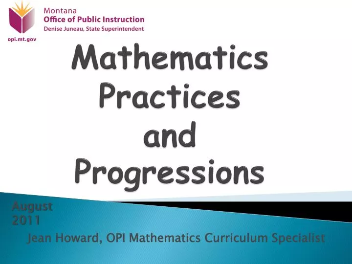 mathematics practices and progressions