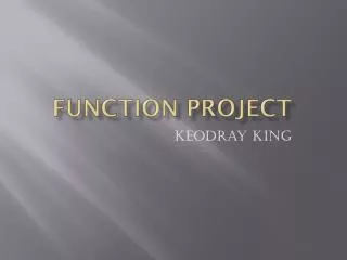 Function project