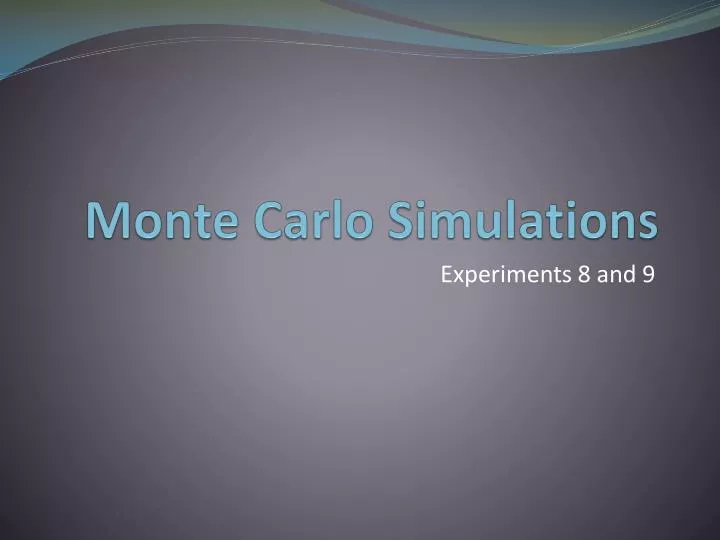 monte carlo simulations