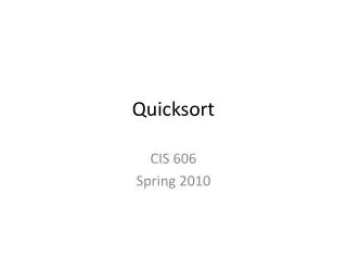 Quicksort