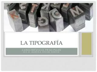la tipograf a