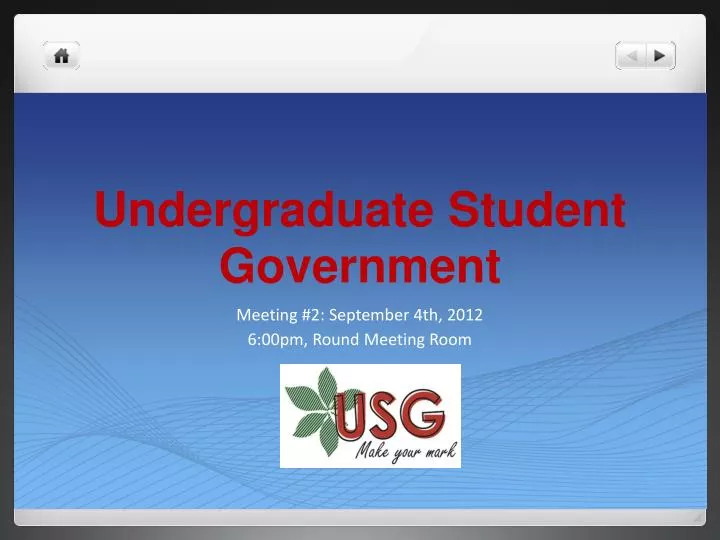 undergraduate student government