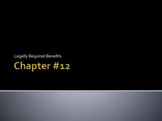 Chapter #12
