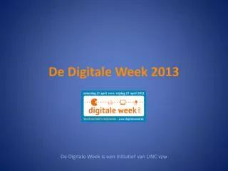 de digitale week 2013