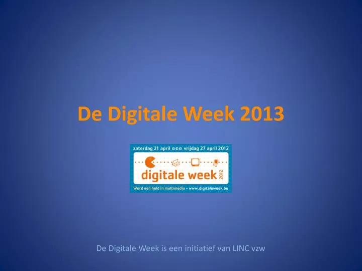 de digitale week 2013