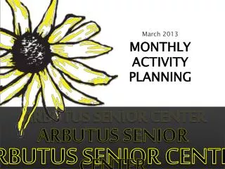 monthly activity planning