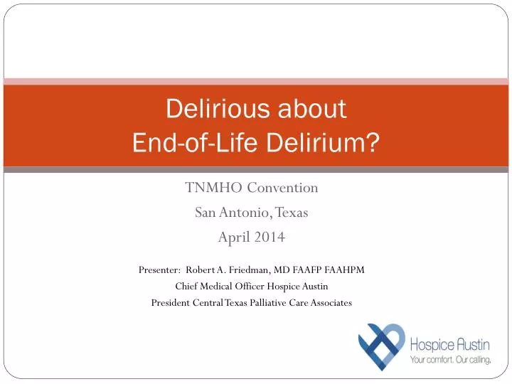 delirious about end of life delirium
