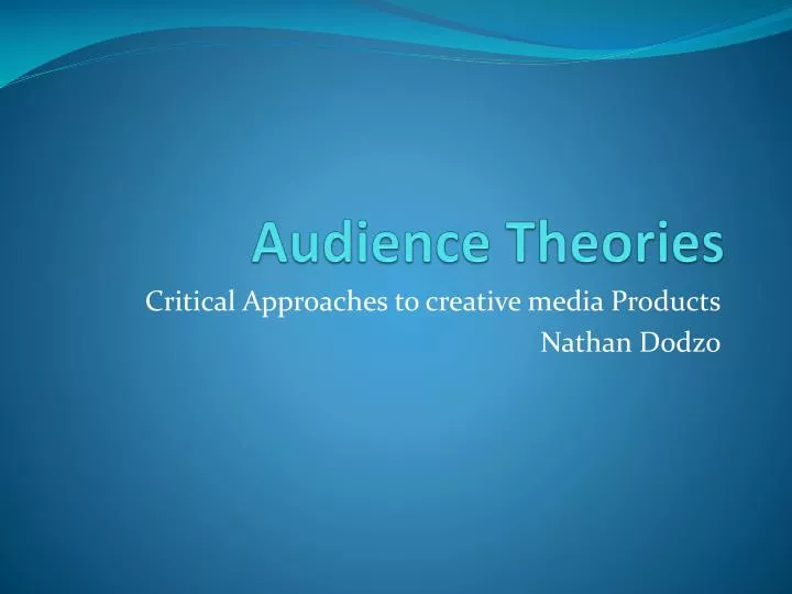 audience theories