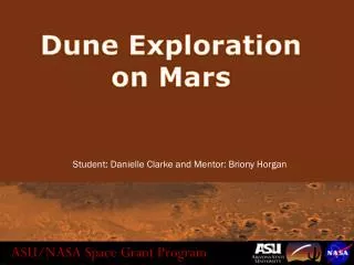 Dune Exploration on Mars