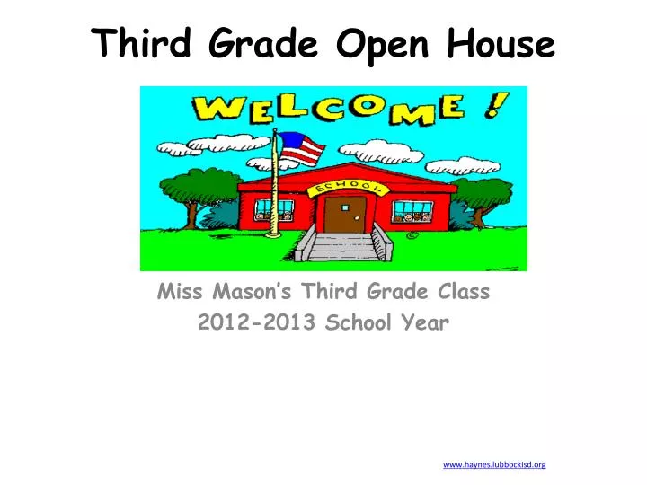 third grade open house