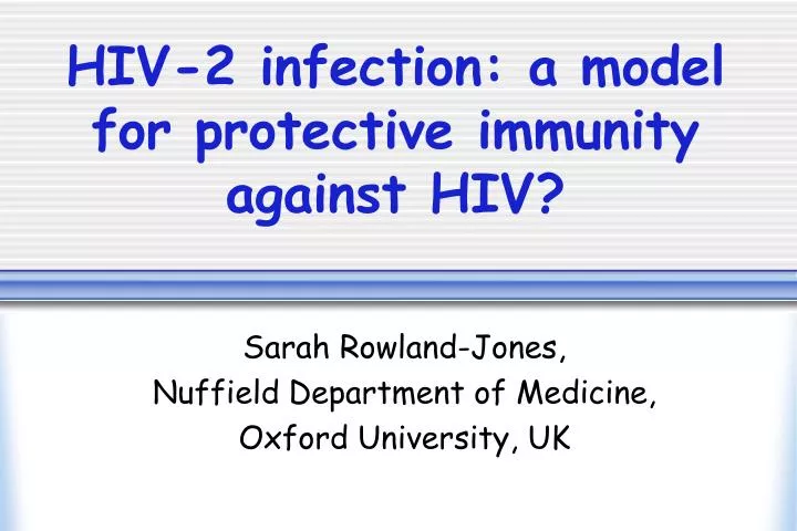 hiv 2 infection a model for protective immunity against hiv
