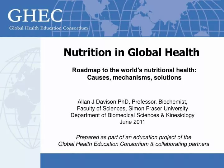 nutrition in global health