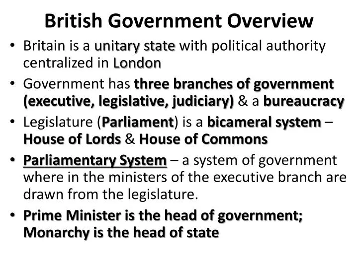 british government overview