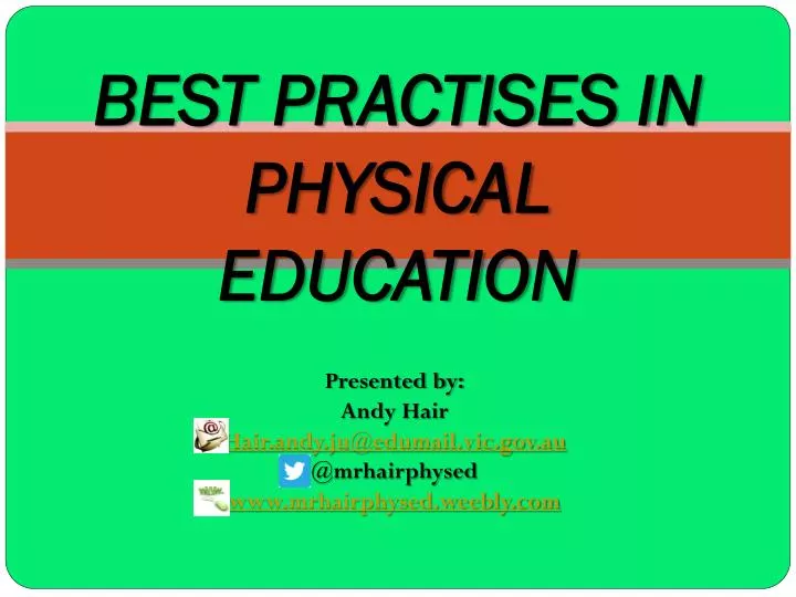 best practises in physical education