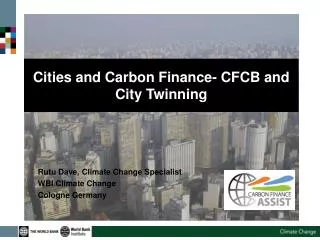 Cities and Carbon Finance- CFCB and City Twinning