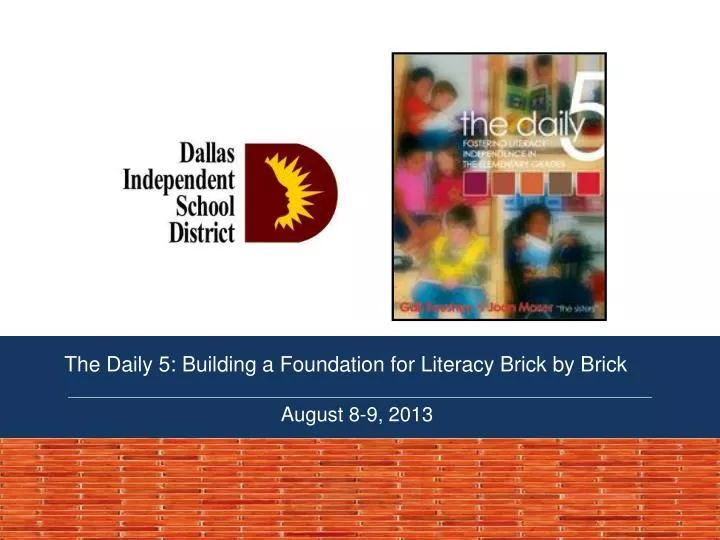 the daily 5 building a foundation for literacy brick by brick
