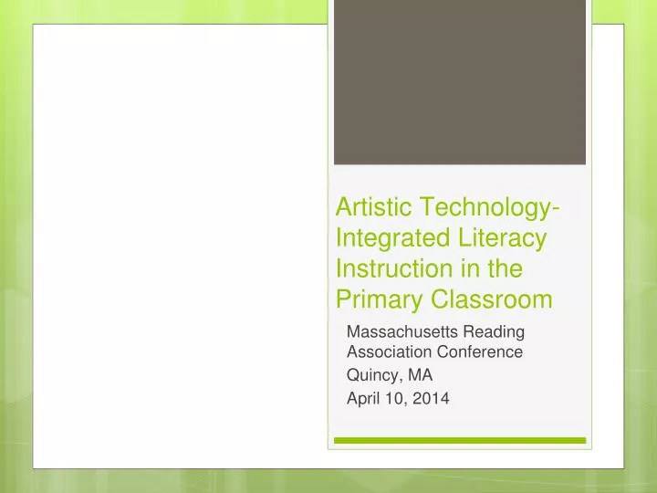 artistic technology integrated literacy instruction in the primary classroom
