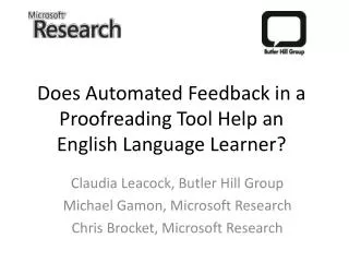 Does Automated Feedback in a Proofreading Tool Help an English Language Learner?