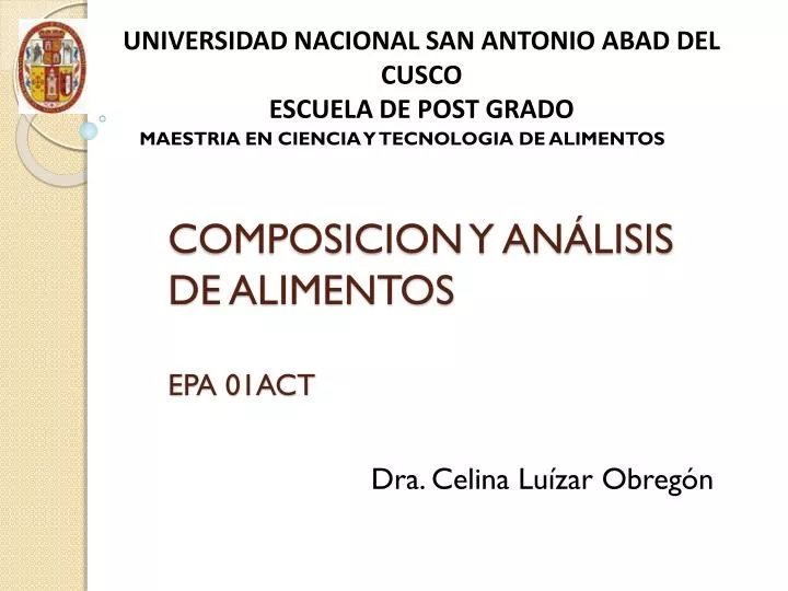 composicion y an lisis de alimentos epa 01act