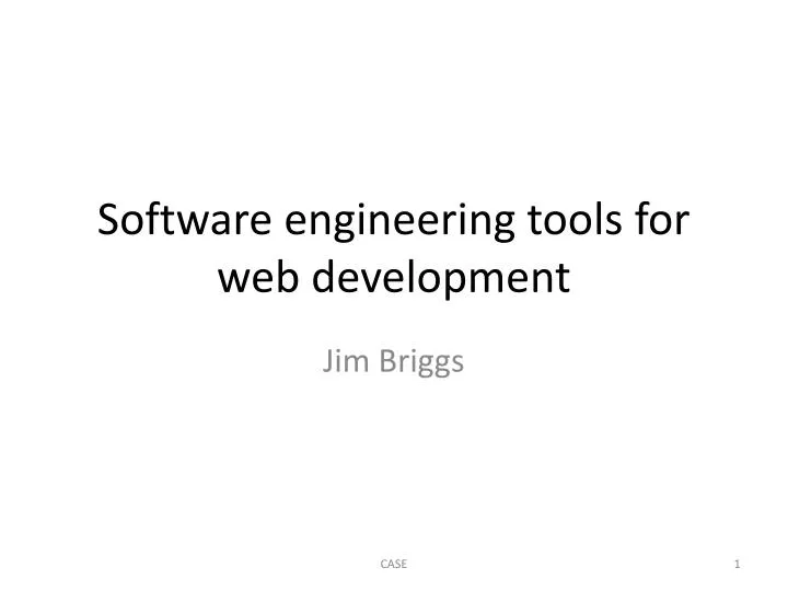 software engineering tools for web development