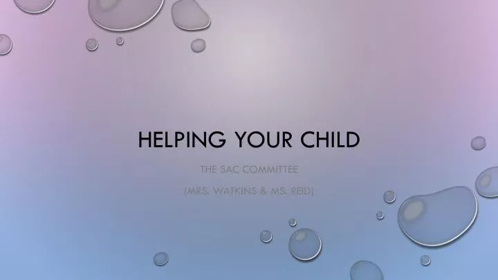 helping your child