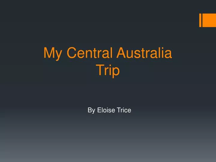 my central australia trip