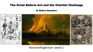 The Great Reform Act and the Chartist Challenge Dr Robert Saunders