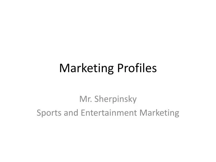 marketing profiles