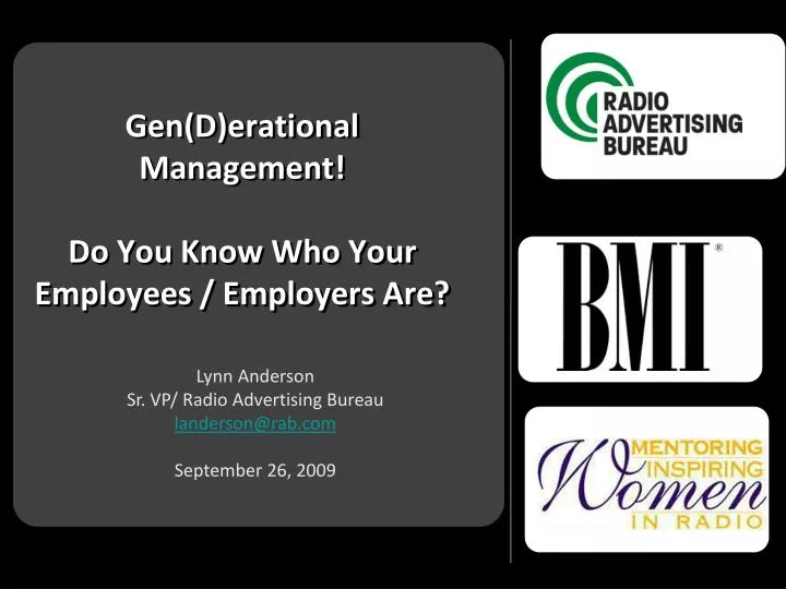 gen d erational management do you know who your employees employers are
