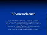 Nomenclature