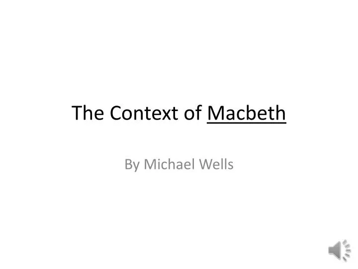 the context of macbeth