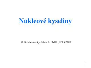 nukleov kyseliny