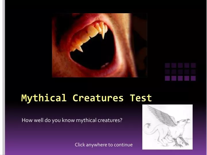 mythical creatures test