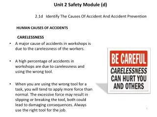 2.1d Identify The Causes Of Accident And Accident Prevention
