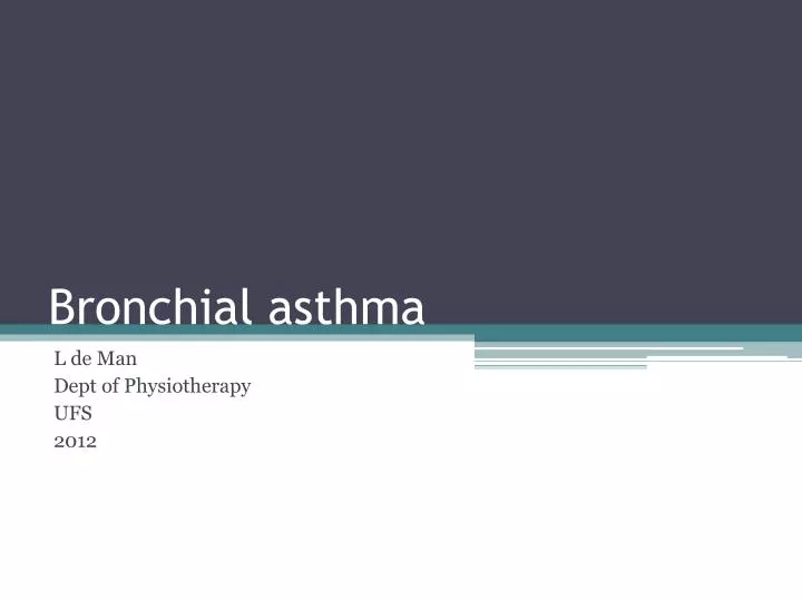 bronchial asthma