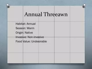 Annual Threeawn