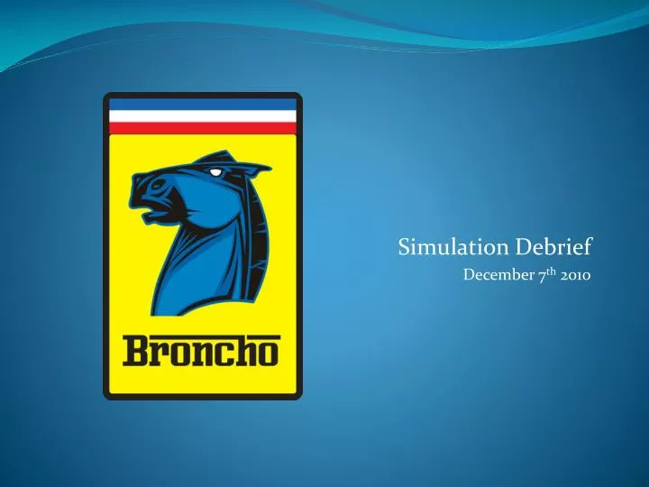 simulation debrief december 7 th 2010