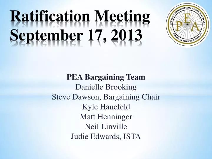 ratification meeting september 17 2013