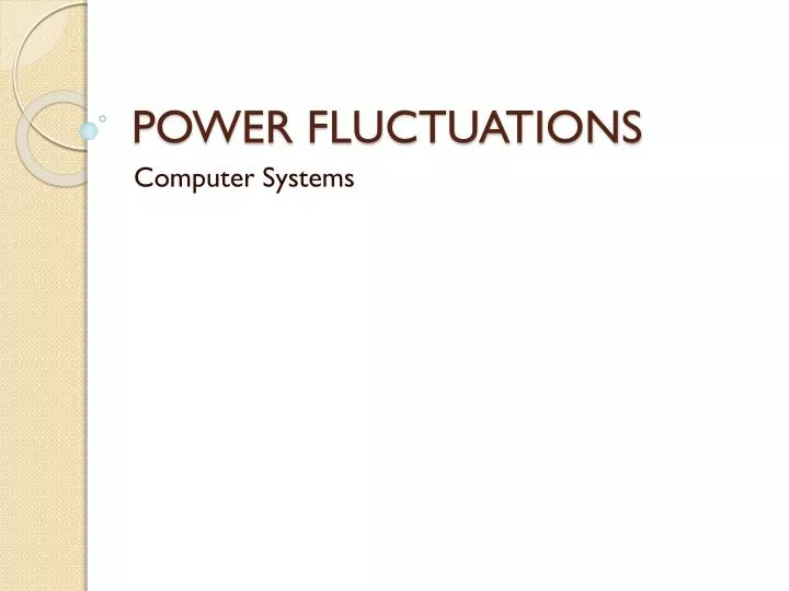 power fluctuations