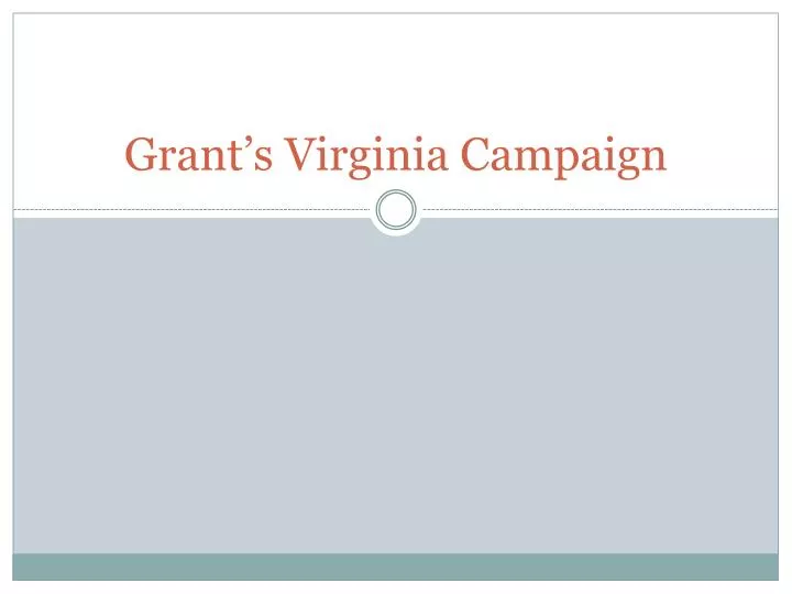 grant s virginia campaign