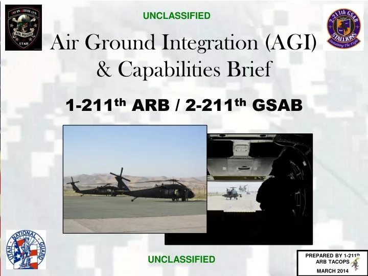 air ground integration agi capabilities brief