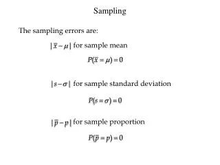 Sampling