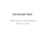 ELA Sample Texts - slide 1