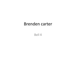 Brenden carter