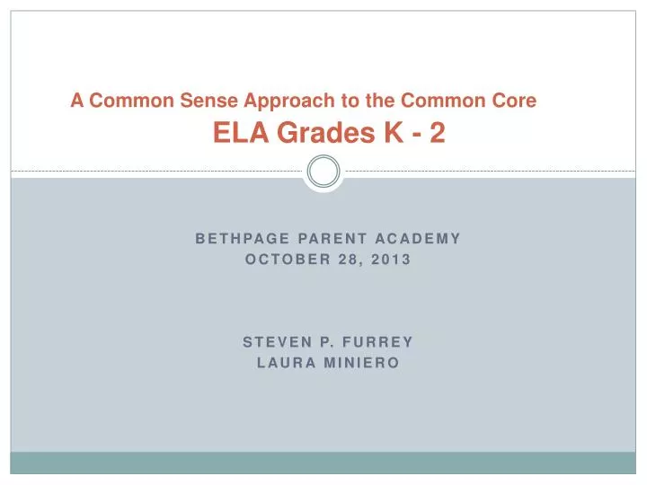 a common sense approach to the common core ela grades k 2