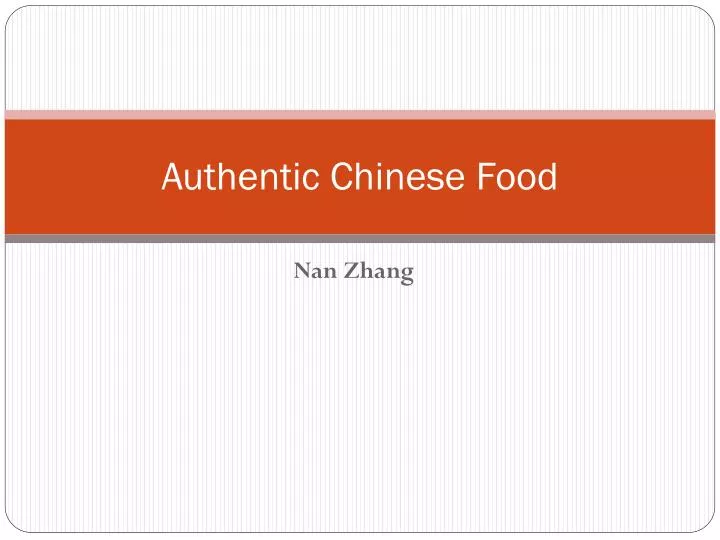 authentic chinese food