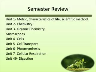 Semester Review