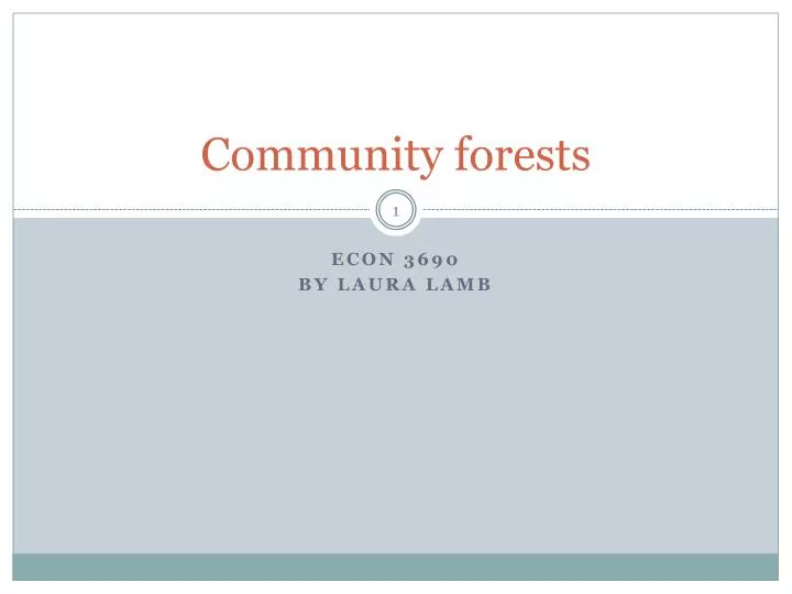 community forests